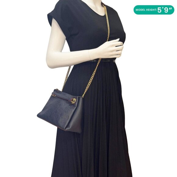 Louis Vuitton Surene BB Empreinte Leather Shoulder Bag Navy Blue - Picture 2 of 16